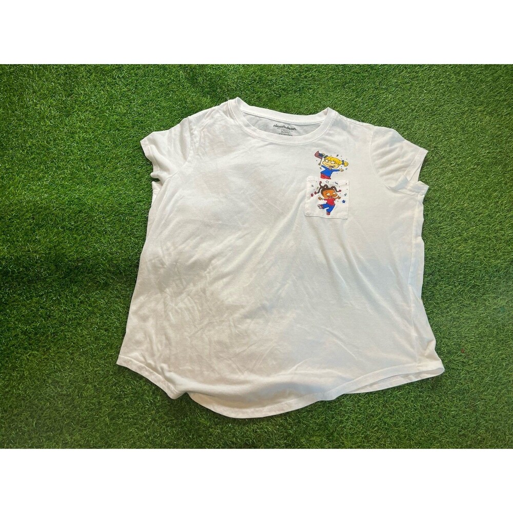 Nickelodeon Rugrats Angelica Susie Tee 3XL USA Flag Patriotic Graphic Shirt EUC - Picture 2 of 5